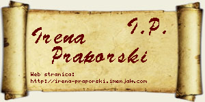 Irena Praporski vizit kartica